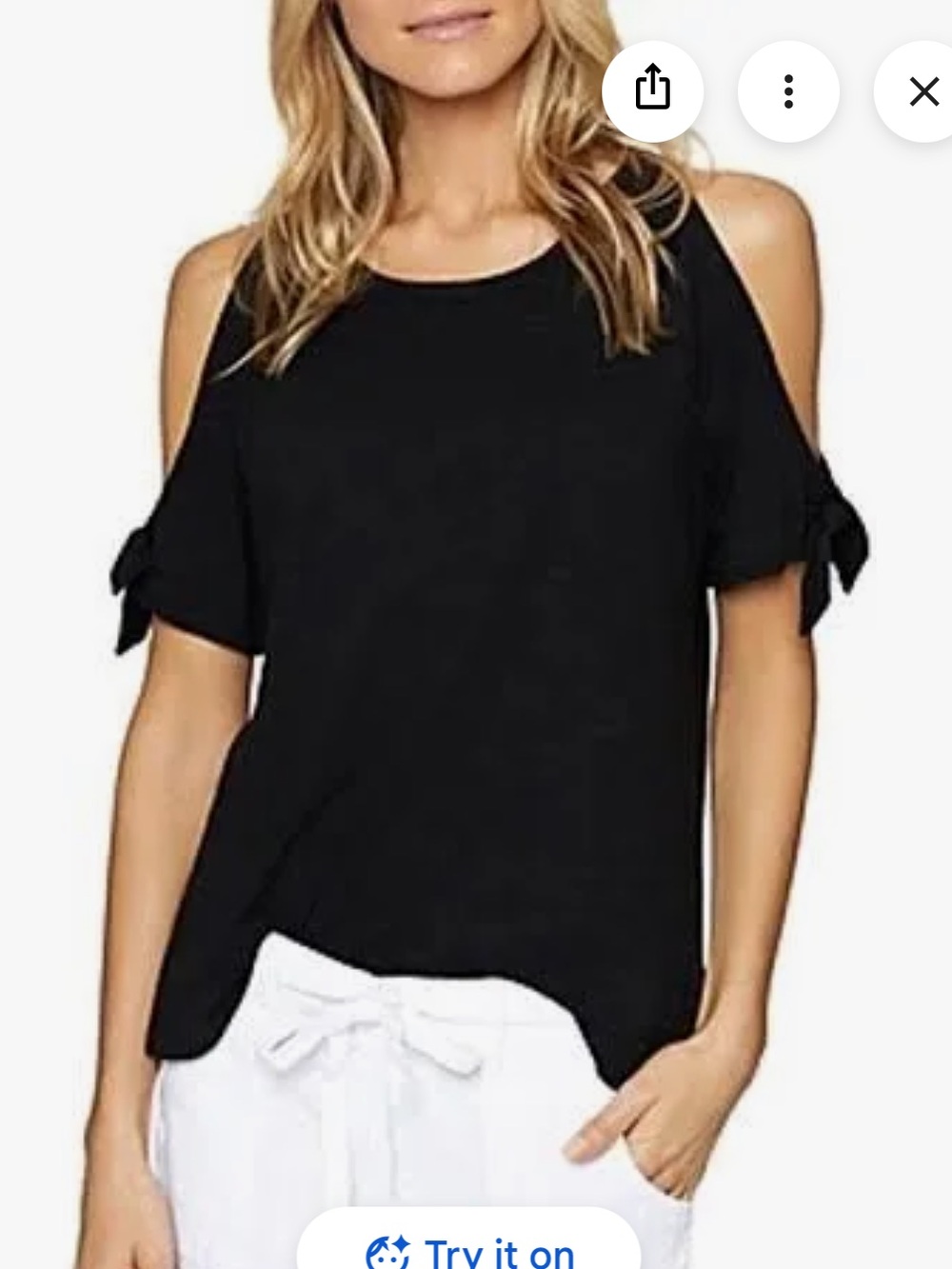 Sanctuary Women’s Black Cold Shoulder Top